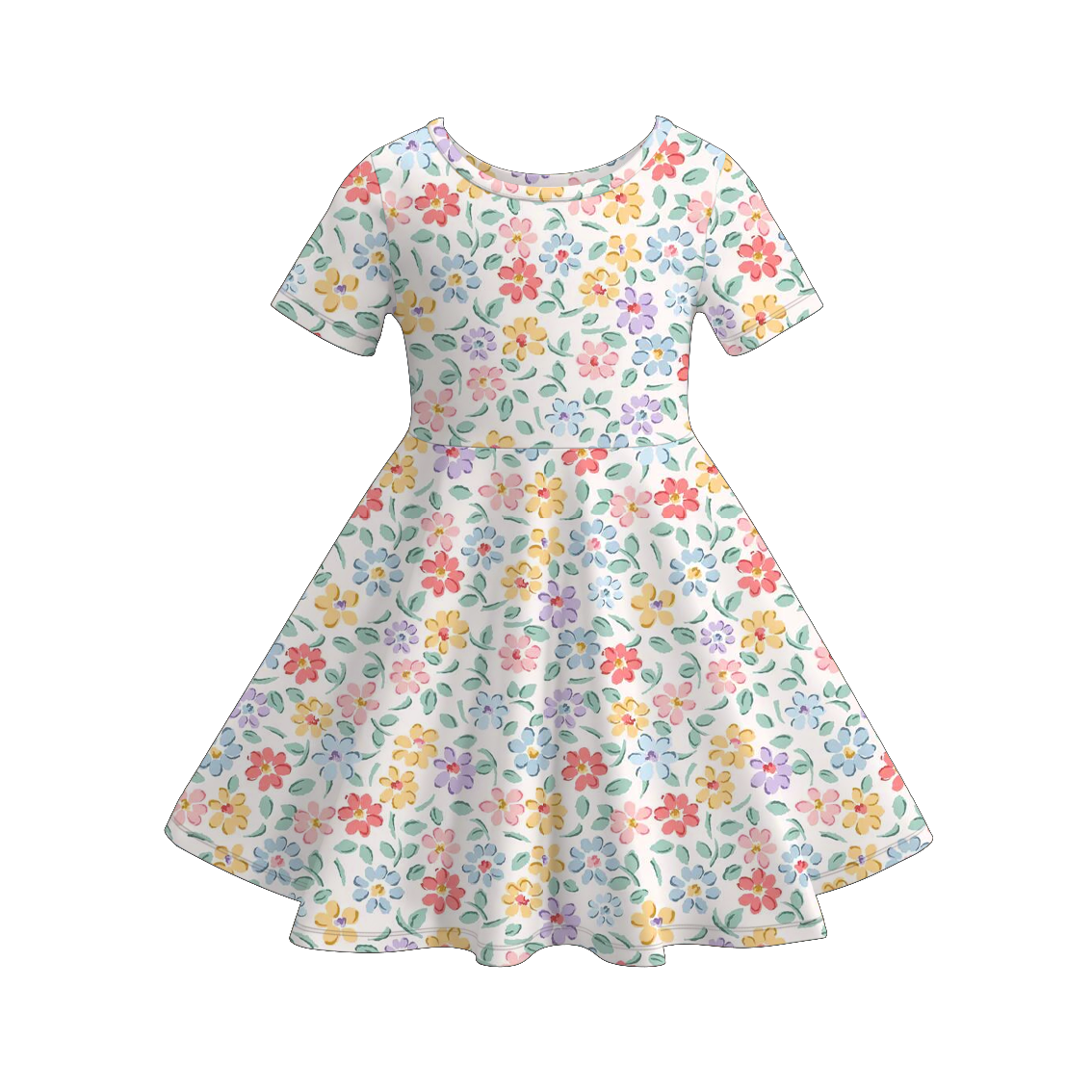 (Pre Order)Girls Spring&Summer Floral Print Dress