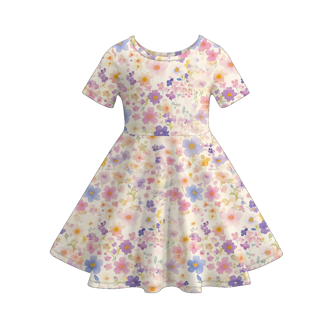 (Pre Order)Girls Spring&Summer Floral Print Dress