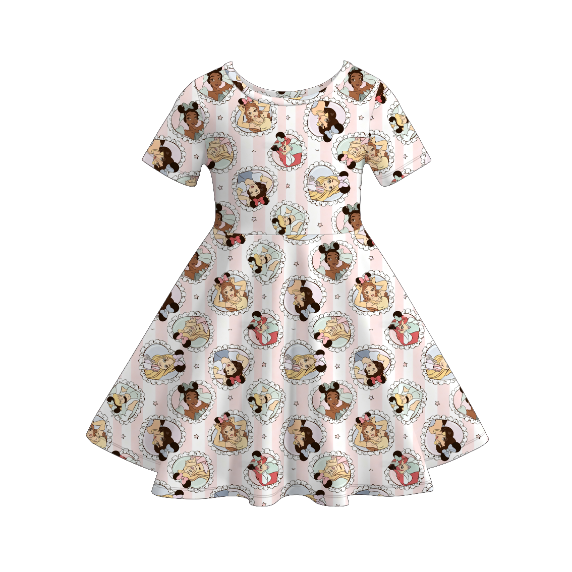 (Pre Order)Girls Spring&Summer Princess Print Dress
