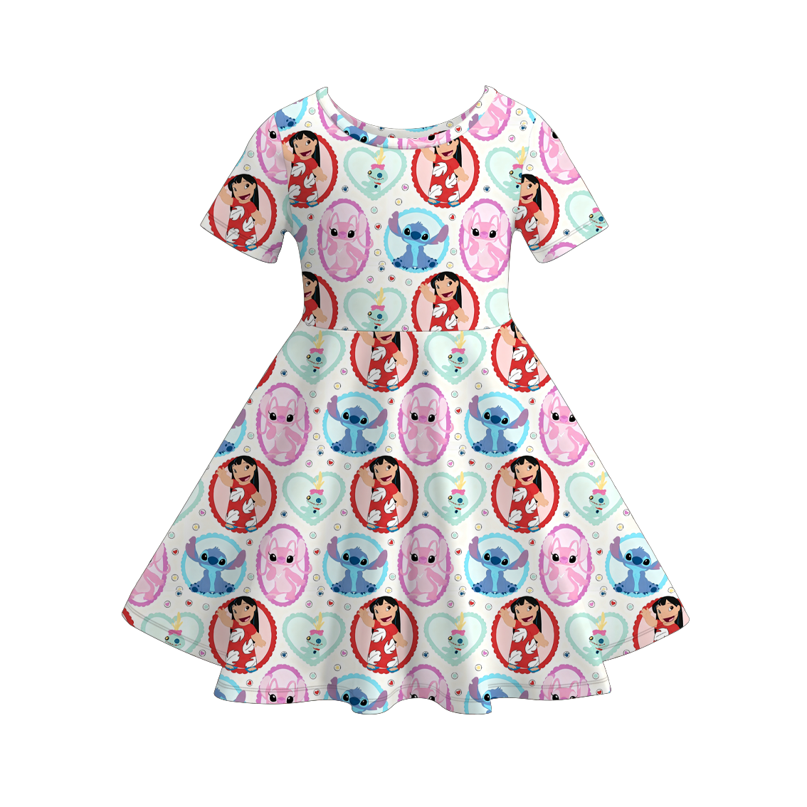 (Pre Order)Girls Spring&Summer Cartoon Print Dress