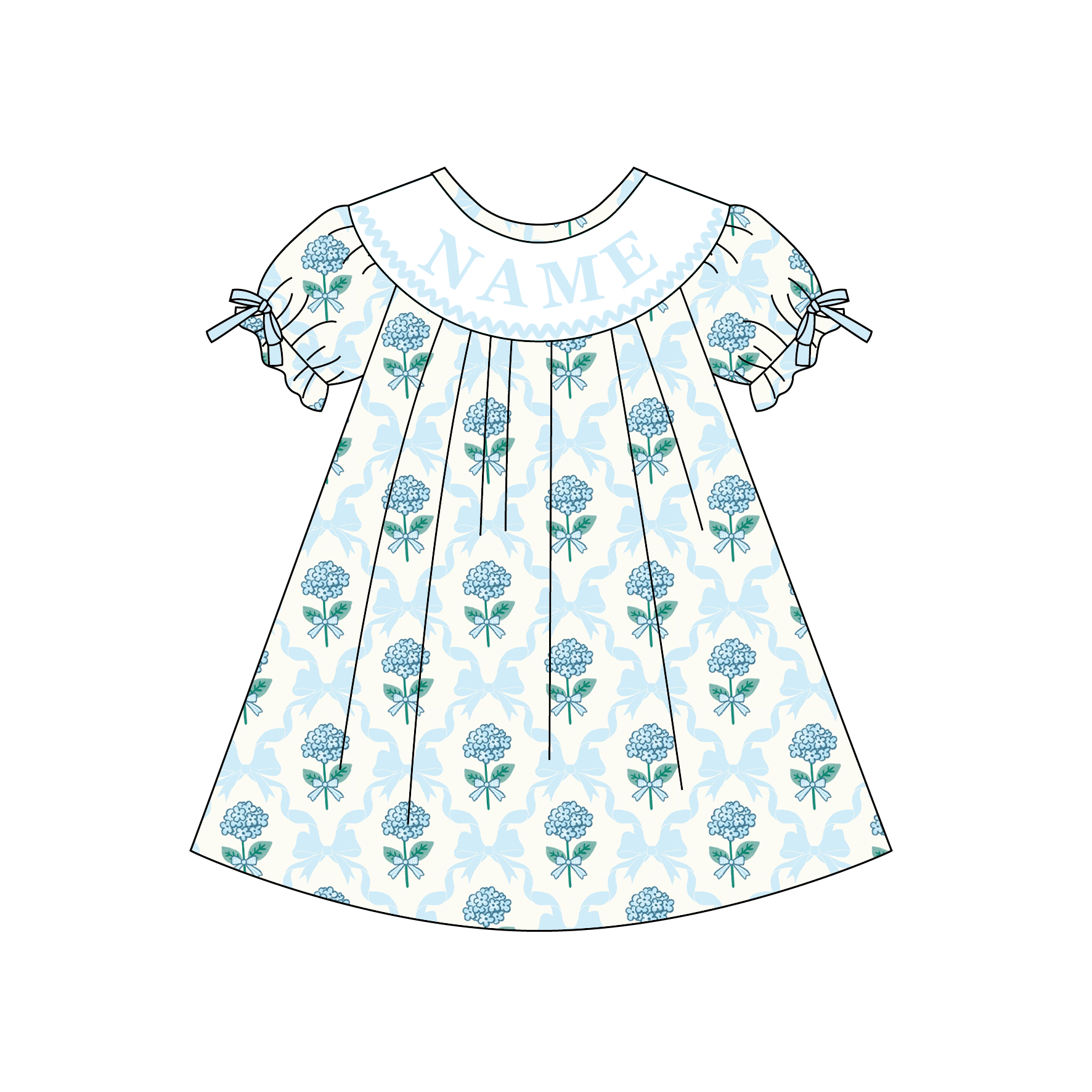 (Pre Order)Sisters Spring Floral Embroidery Smocked Dress&Romper