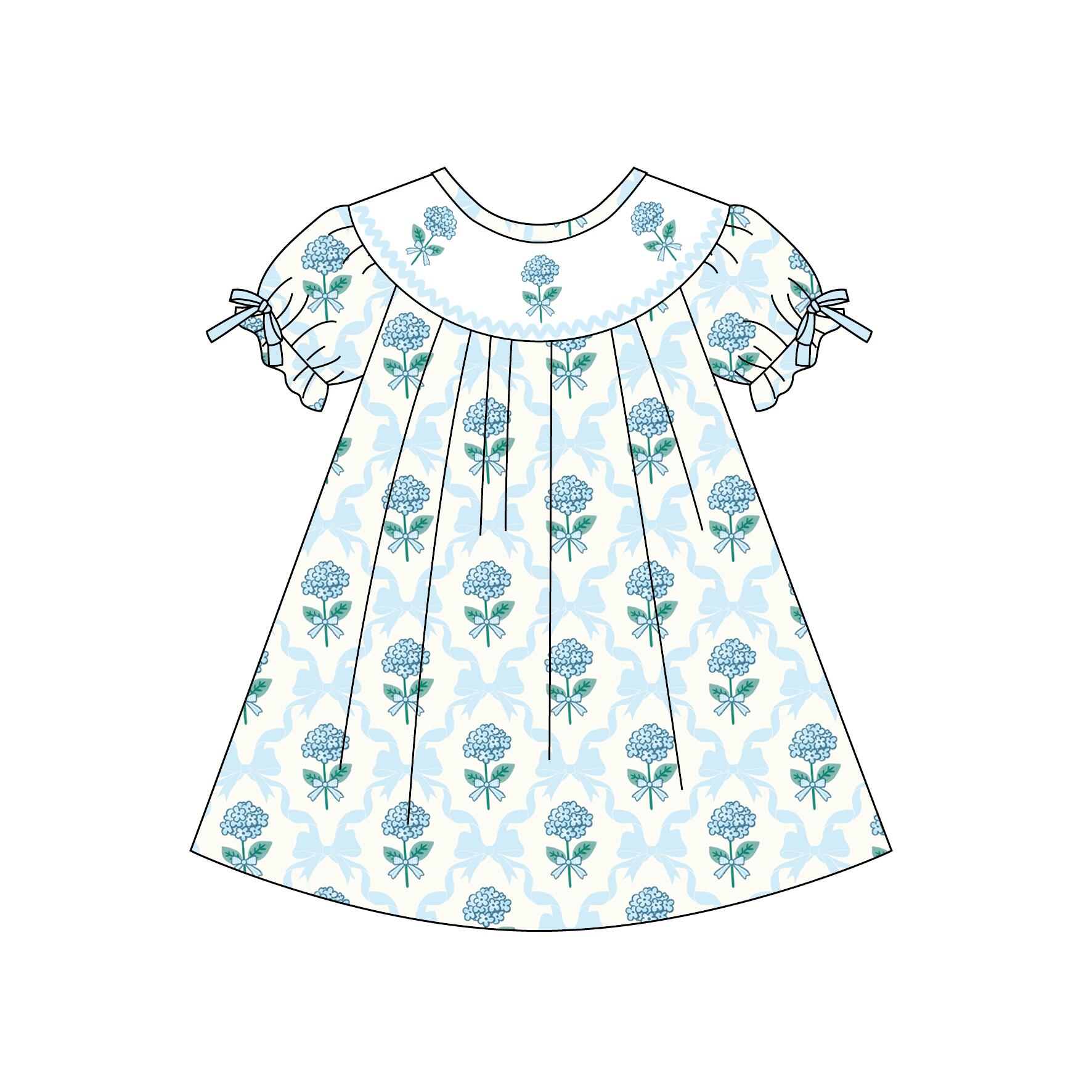 (Pre Order)Sisters Spring Floral Embroidery Smocked Dress&Romper