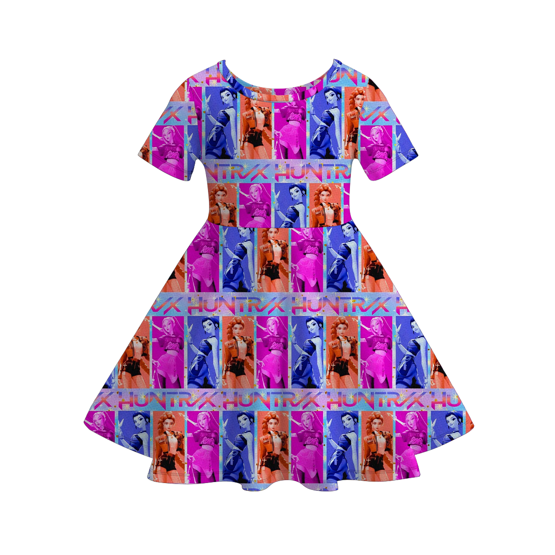 (Pre Order)Girls Movie Character Print Dress