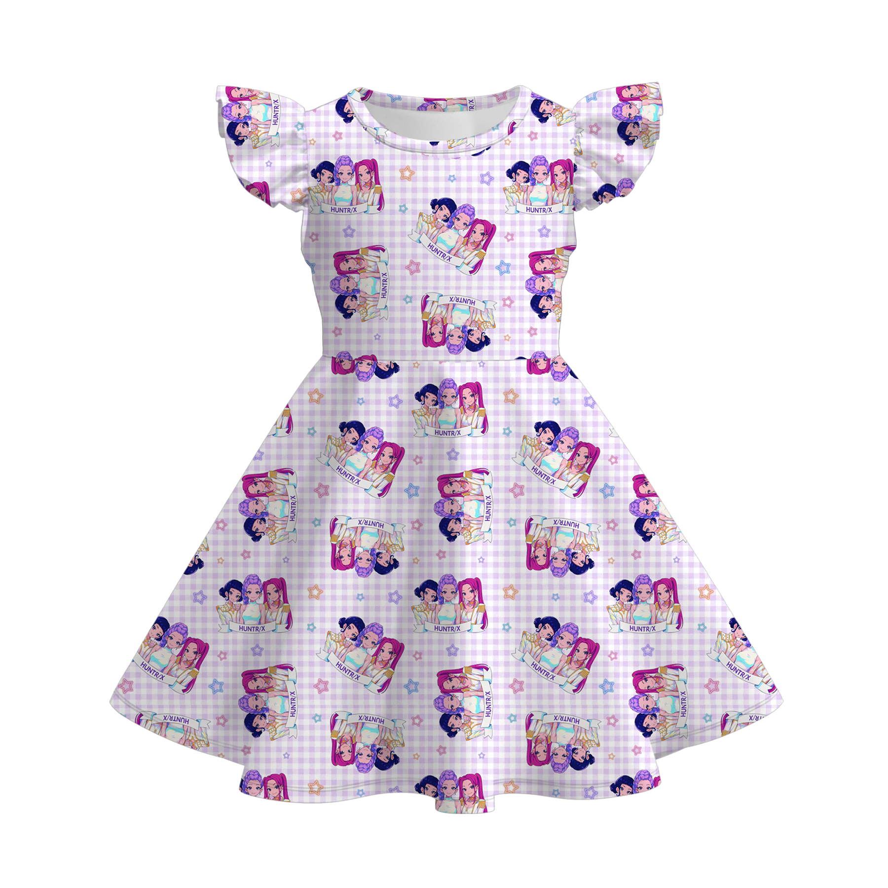 (Pre Order)Girls Spring&Summer Movie Character Print Dress