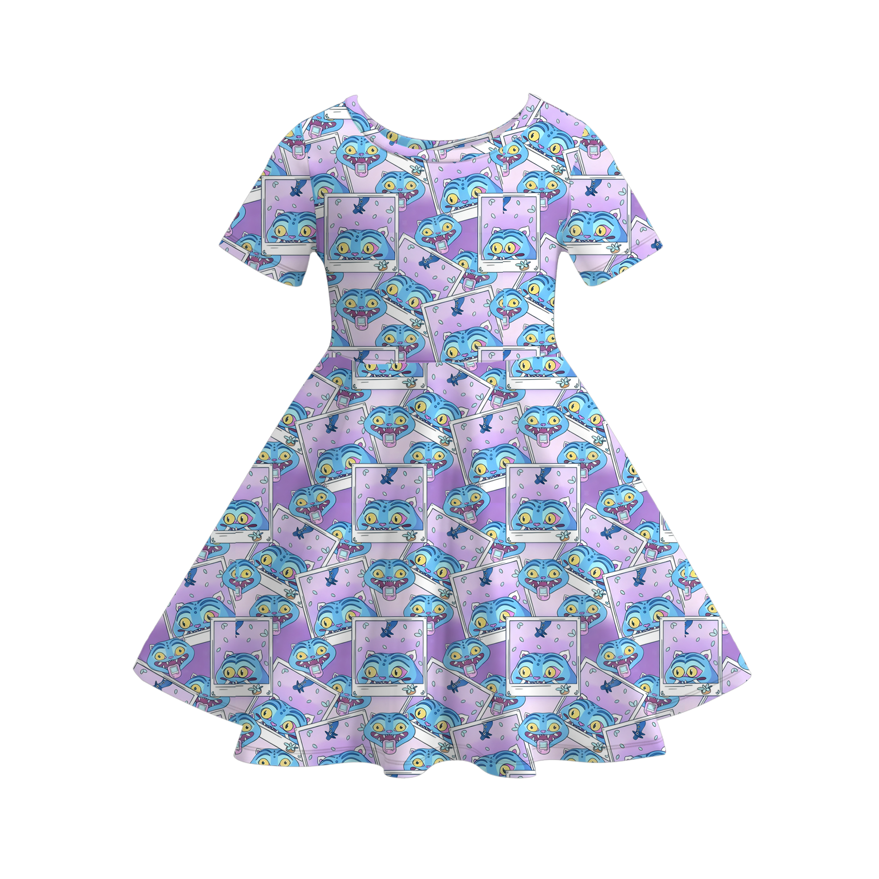 (Pre Order)Girls Spring&Summer Movie Character Print Dress