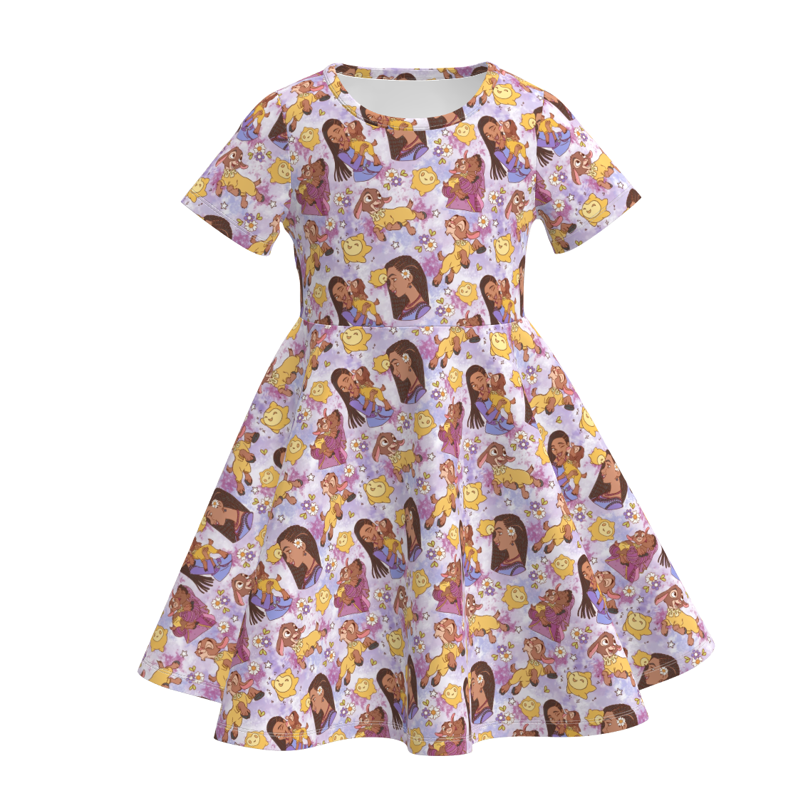 (Pre Order)Girls Spring&Summer Cartoon Print Dress