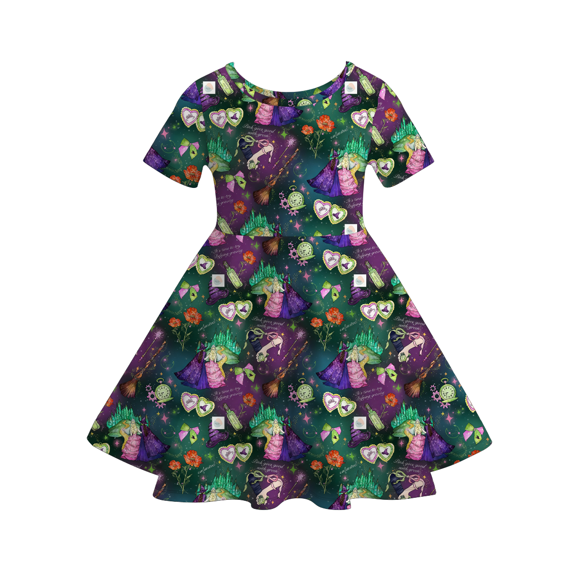 (Pre Order)Girls Spring&Summer Witch Print Dress