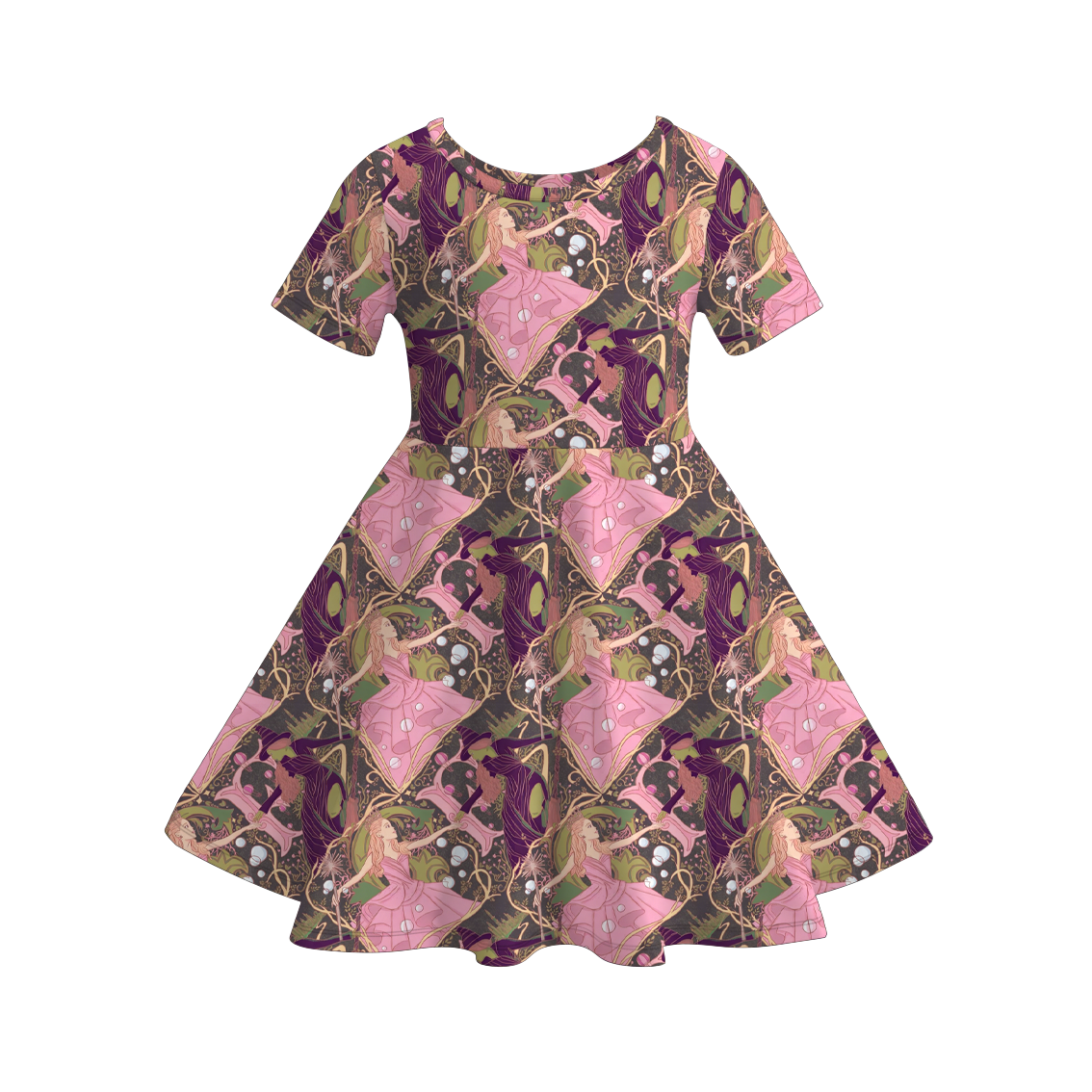 (Pre Order)Girls Spring&Summer Witch Print Dress