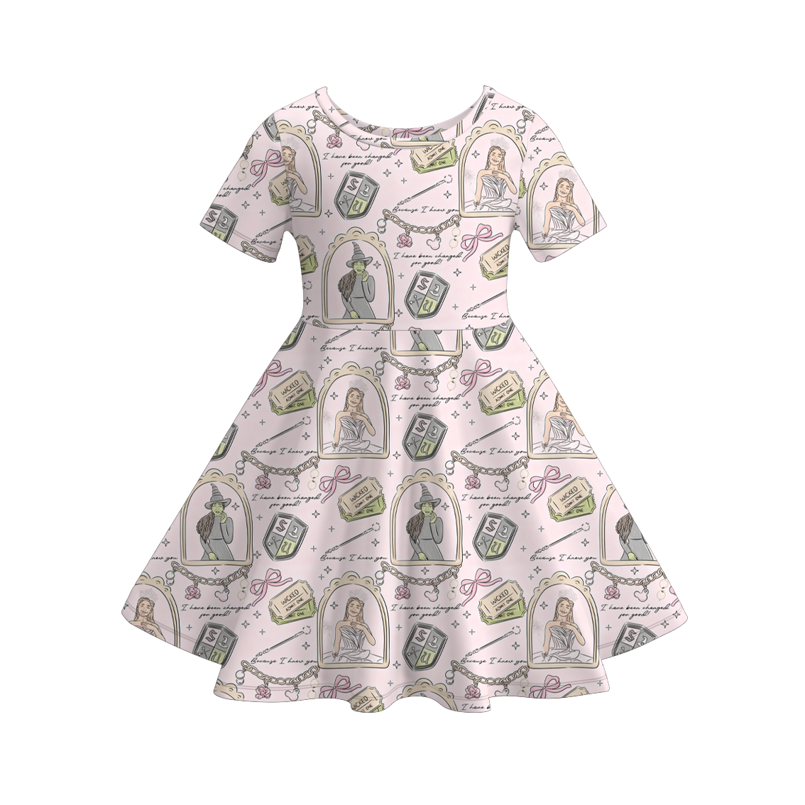 (Pre Order)Girls Spring&Summer Witch Print Dress