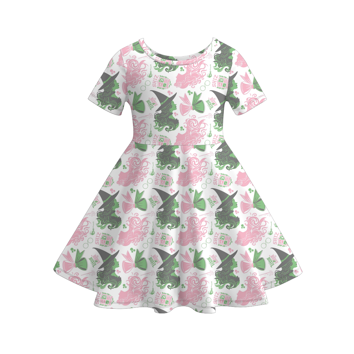 (Pre Order)Girls Spring&Summer Witch Print Dress