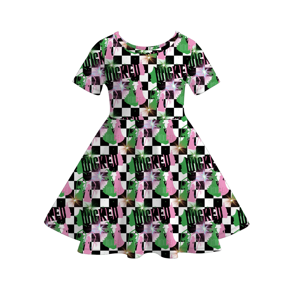 (Pre Order)Girls Spring&Summer Witch Print Dress
