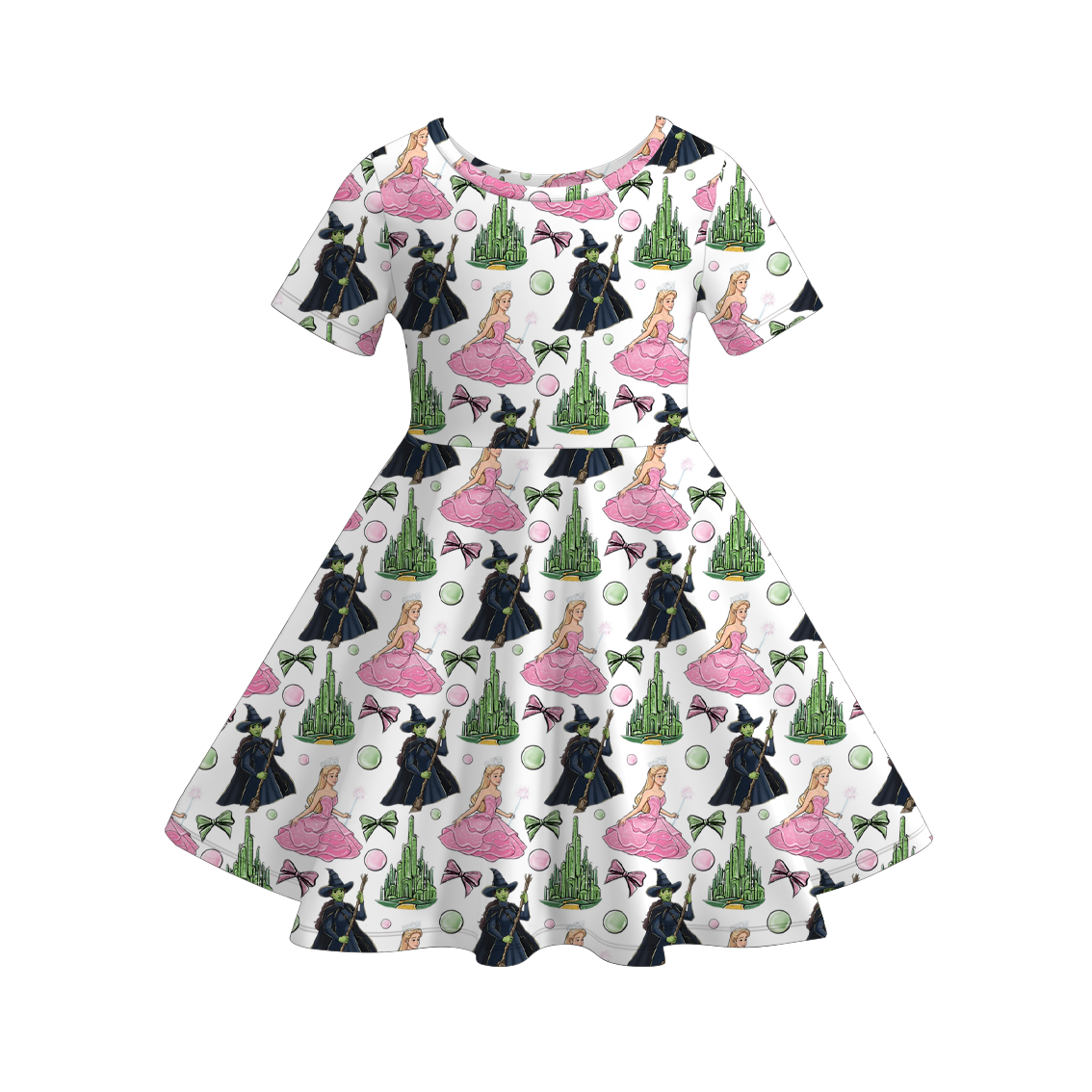 (Pre Order)Girls Spring&Summer Witch Print Dress