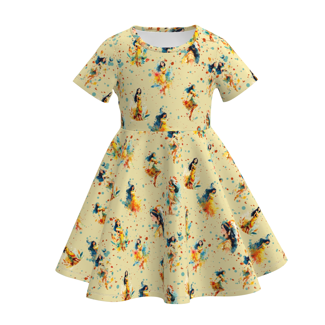 (Pre Order)Girls Spring&Summer Princess Print Dress