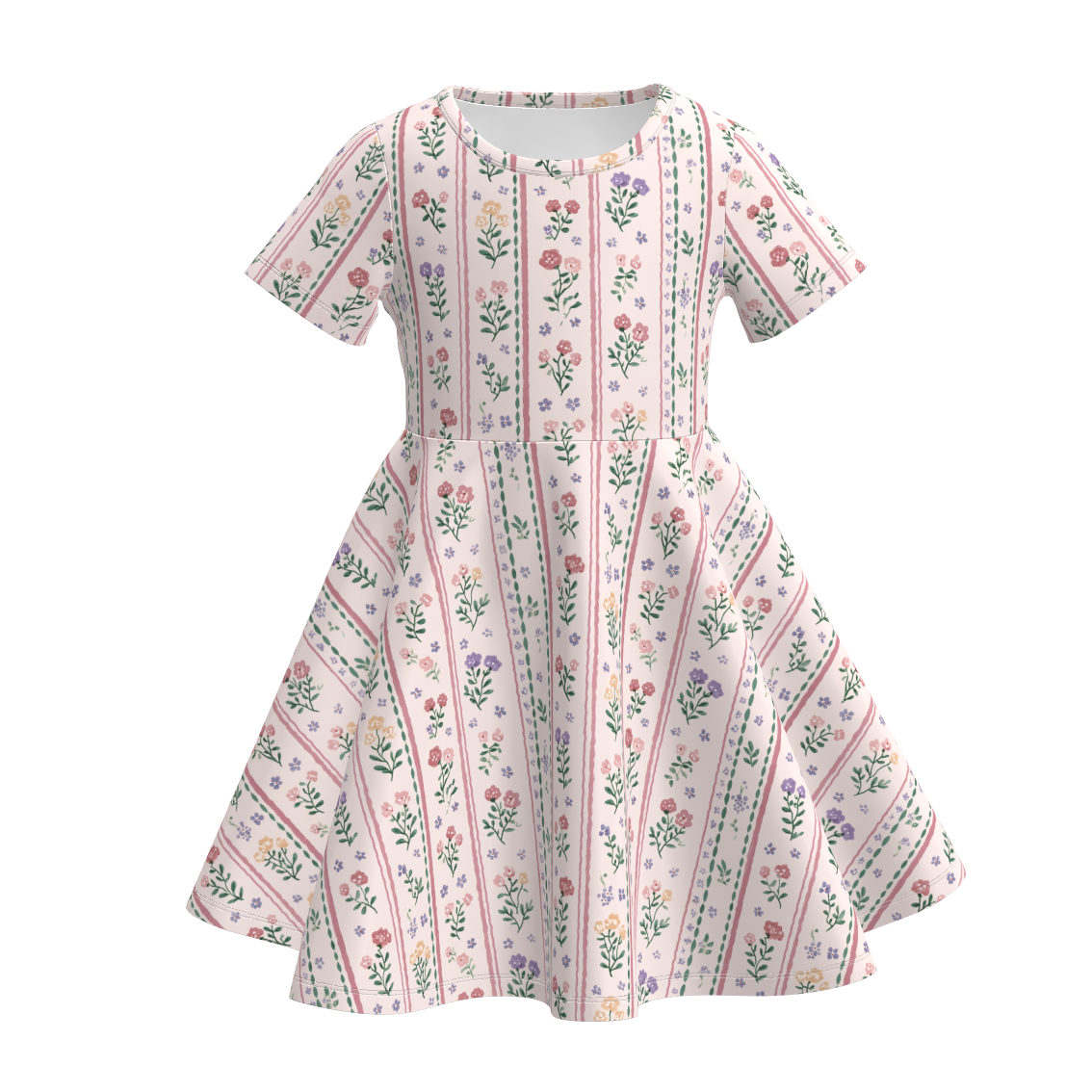 (Pre Order)Girls Spring&Summer Floral Print Dress