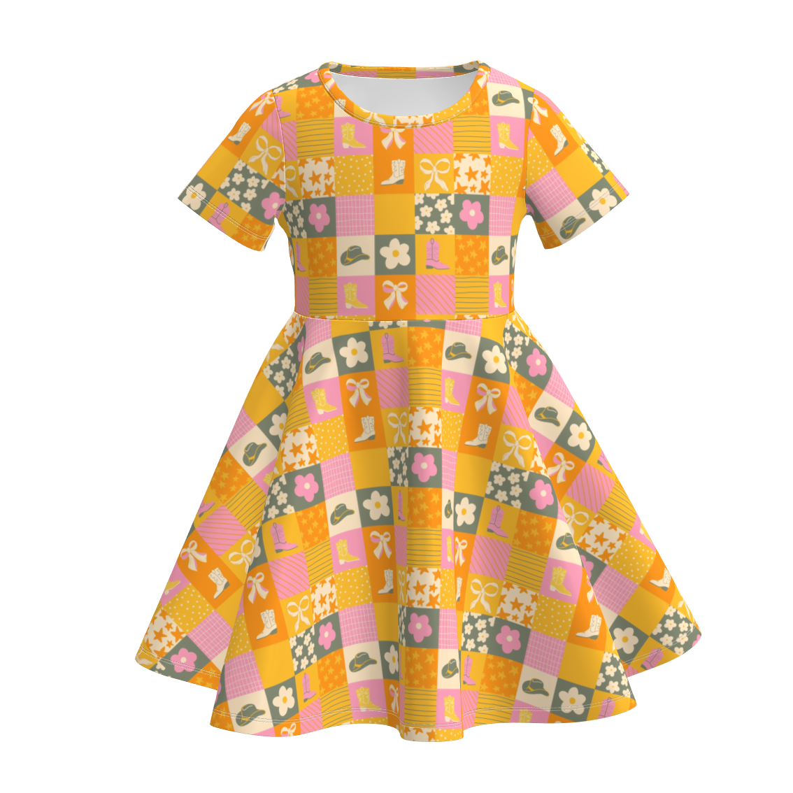 (Pre Order)Girls Spring&Summer Floral Print Dress
