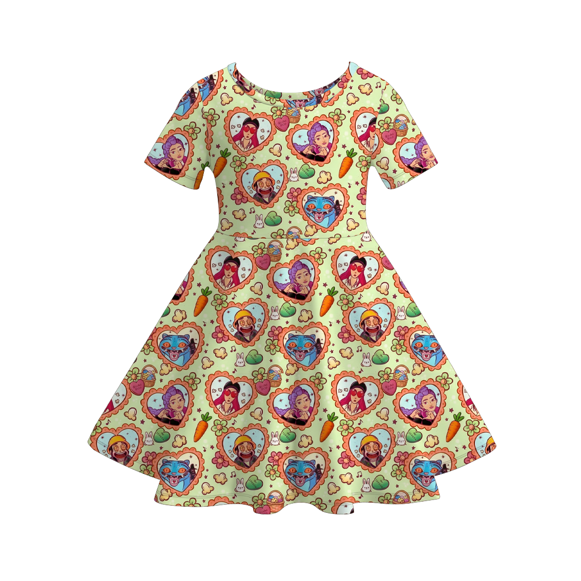 (Pre Order)Girls Easter Movie Character&LBB Print Dress