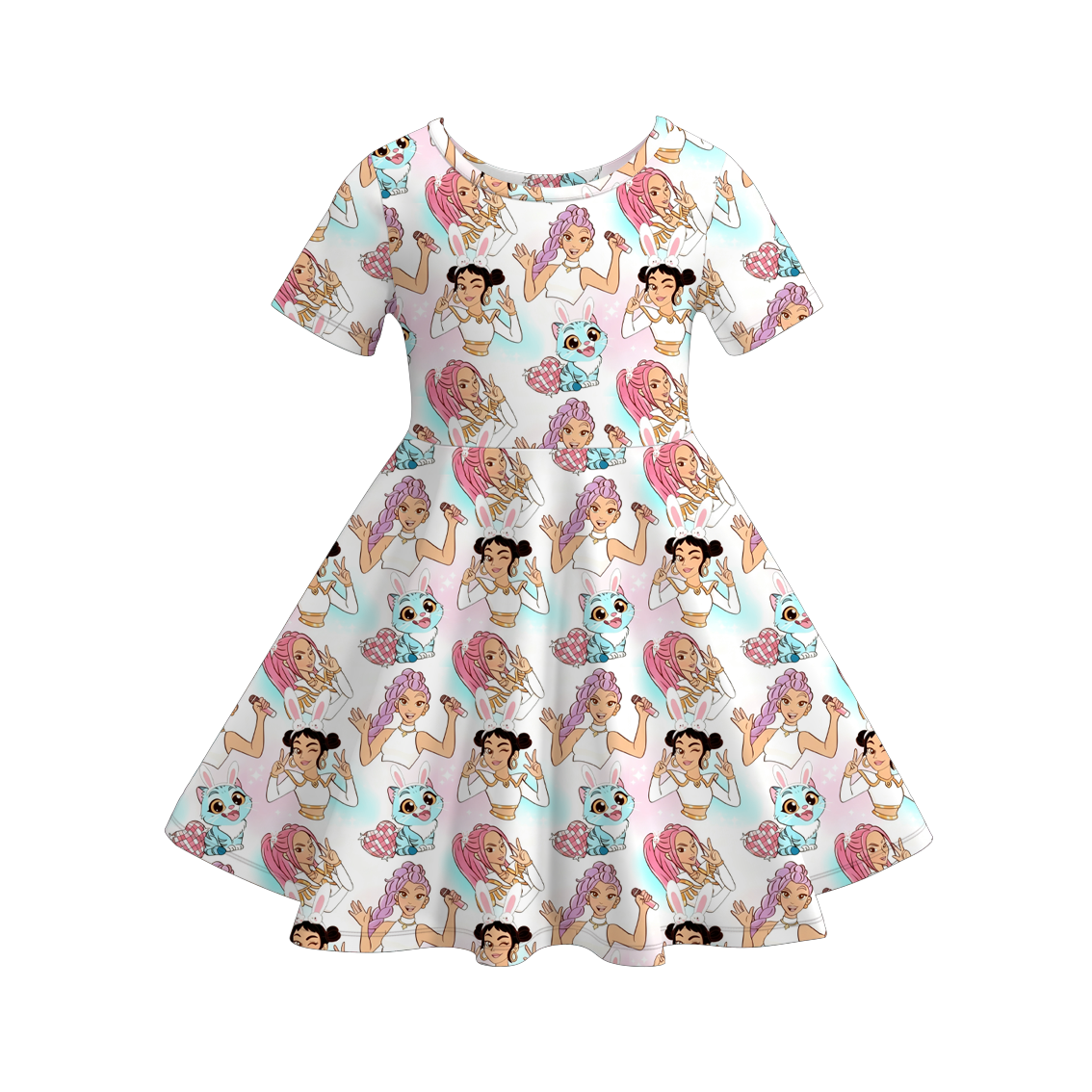 (Pre Order)Girls Easter Movie Character&LBB Print Dress