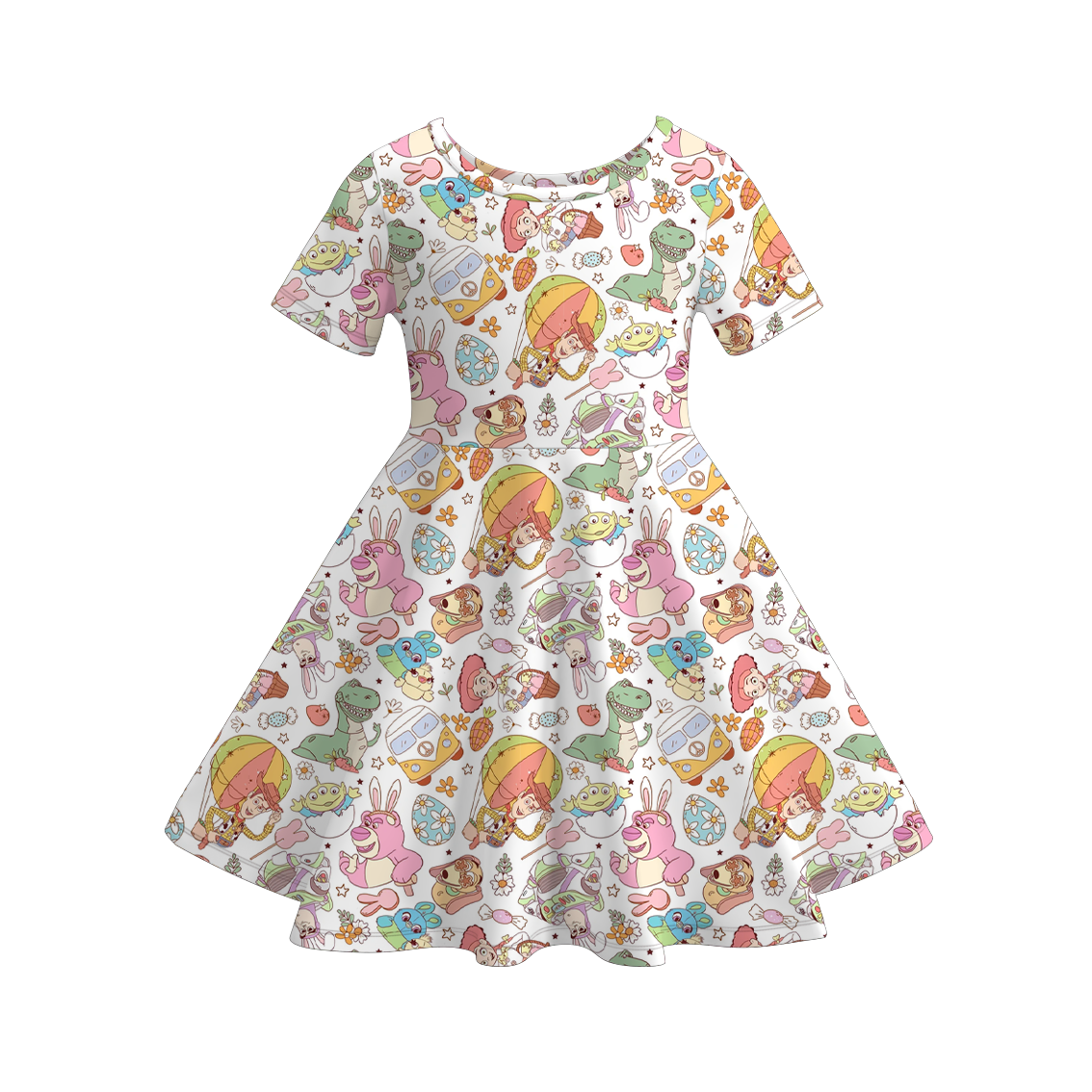 (Pre Order)Girls Easter Magical World Print Dress