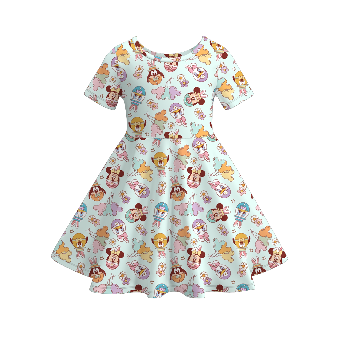 (Pre Order)Girls Easter Magical World Print Dress