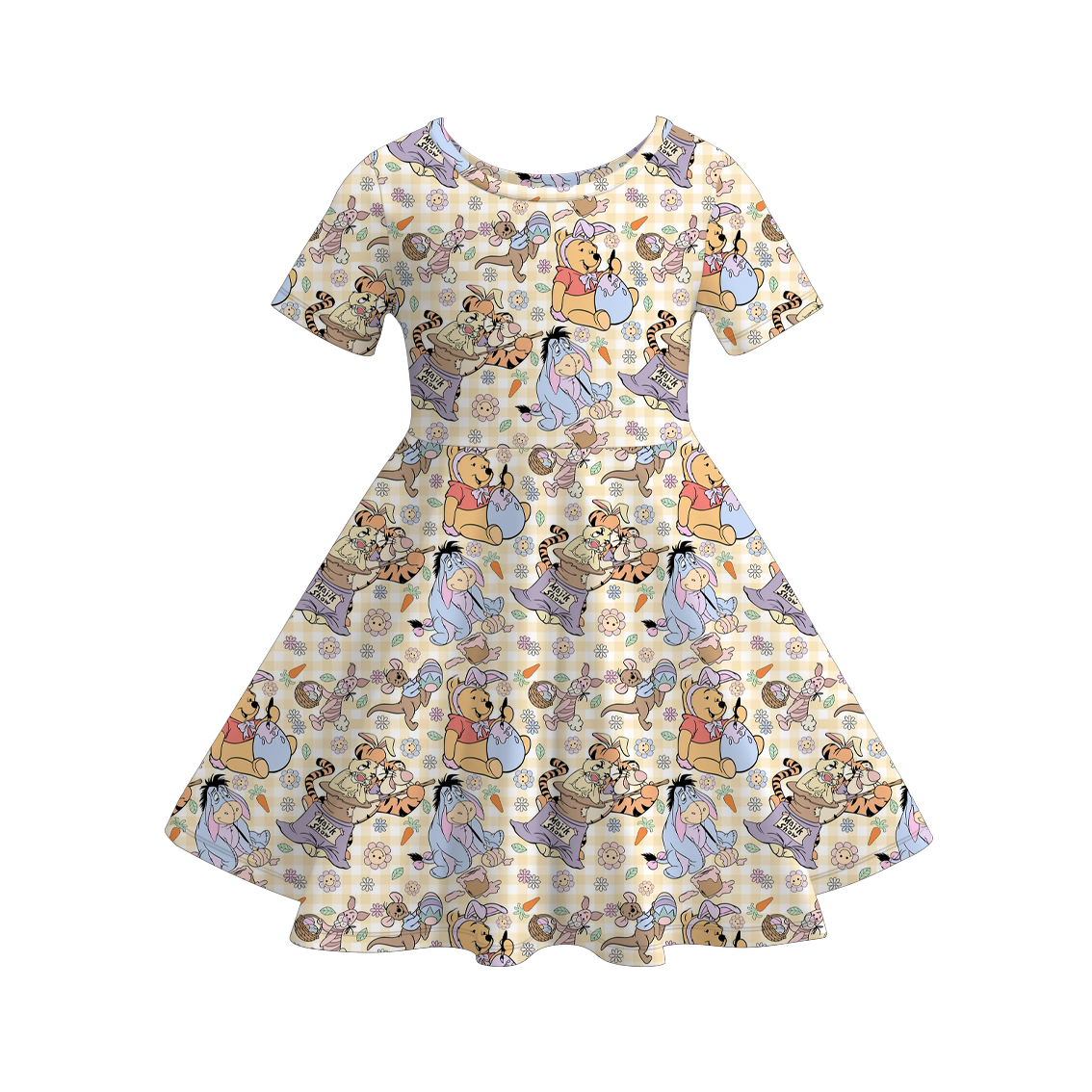 (Pre Order)Siblings Easter Cartoon Print Dress&Top
