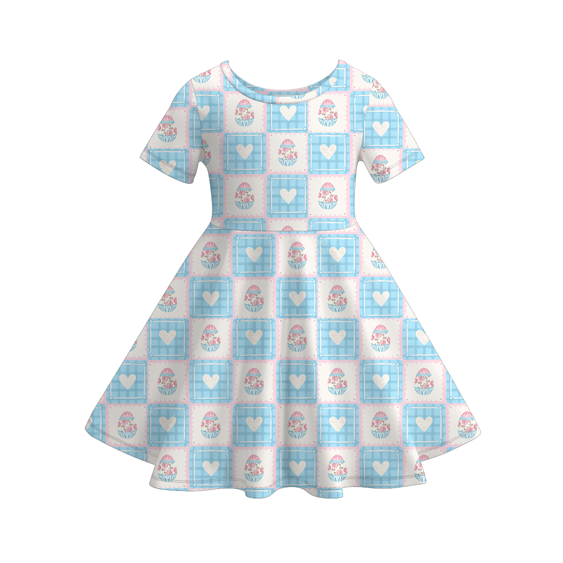 (Pre Order)Girls Easter Cartoon&Princess Print Dress
