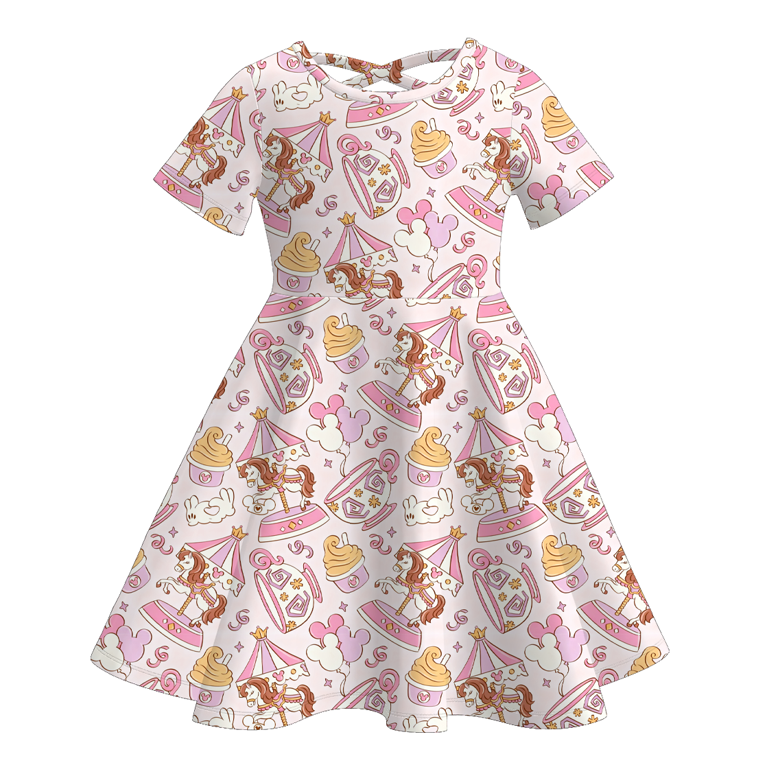 (Pre Order)Girls Spring&Summer Princess Print Dress