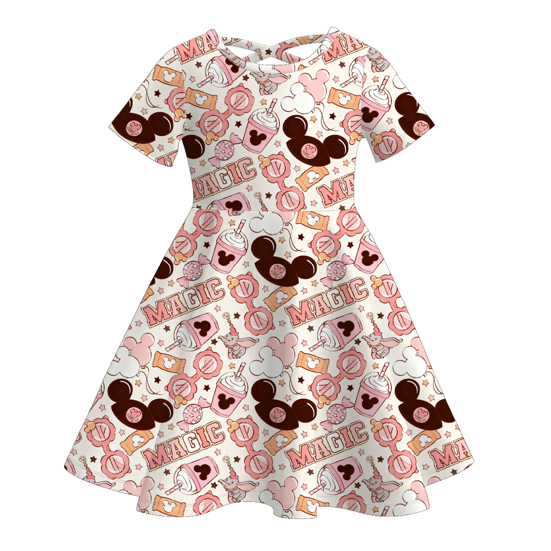 (Pre Order)Girls Spring&Summer Princess Print Dress
