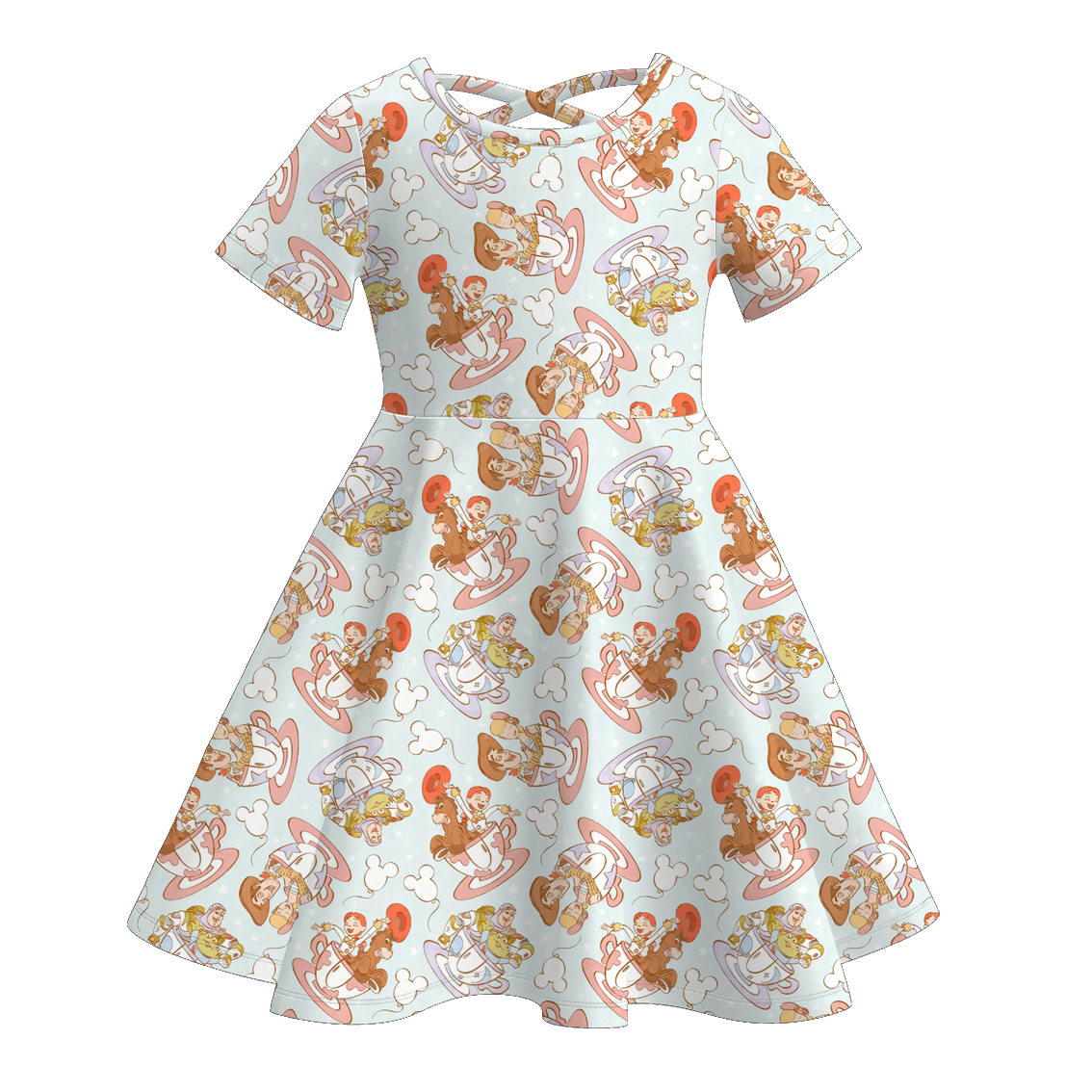 (Pre Order)Girls Spring&Summer Cartoon Print Dress