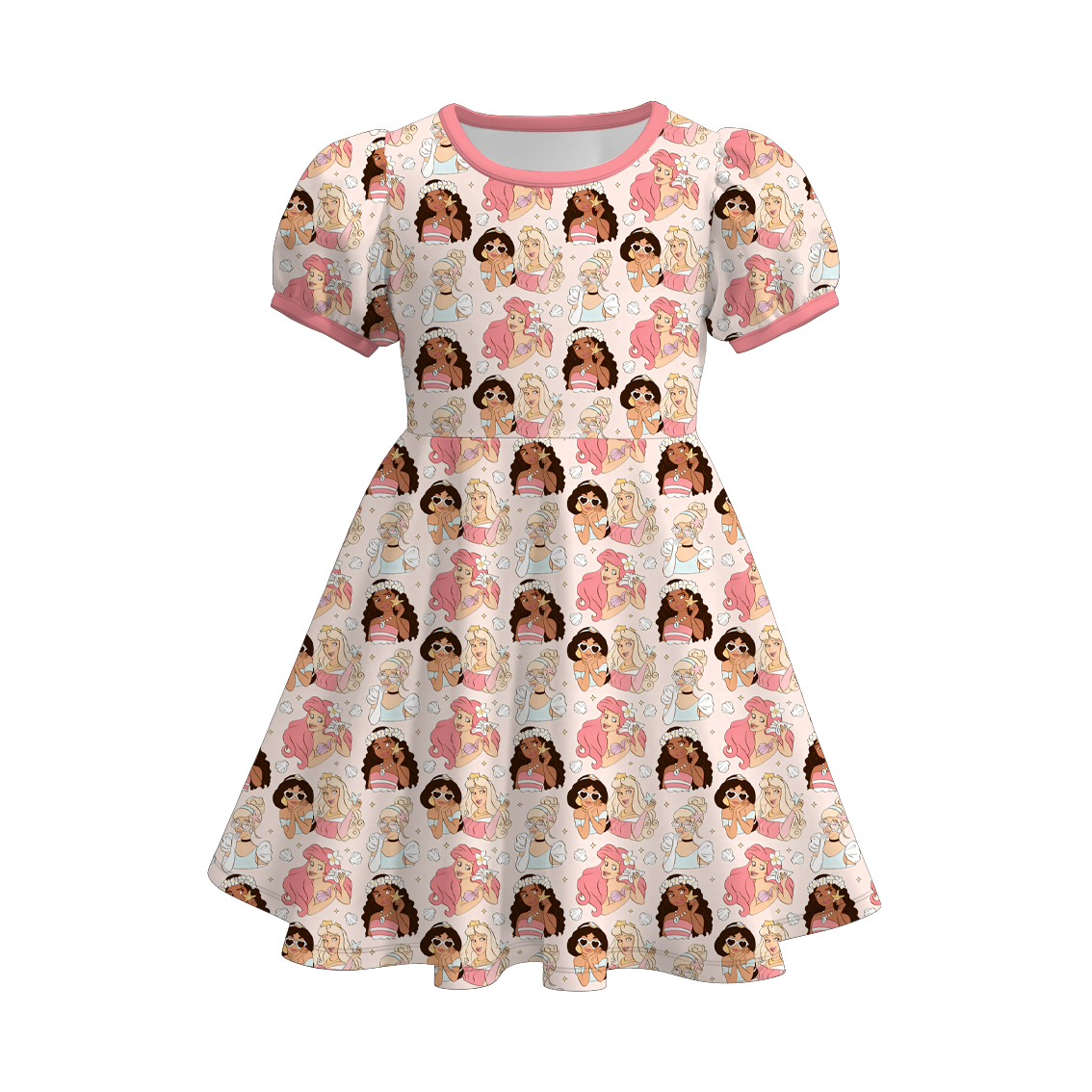 (Pre Order)Girls Spring&Summer Princess Print Dress