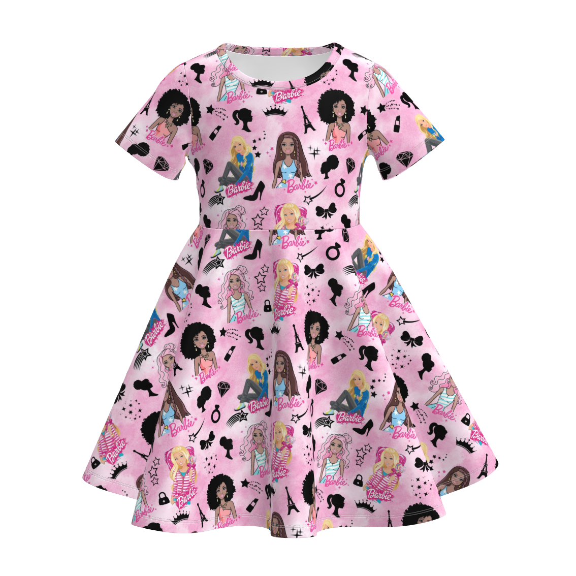 (Pre Order)Girls Spring&Summer Cartoon Print Dress