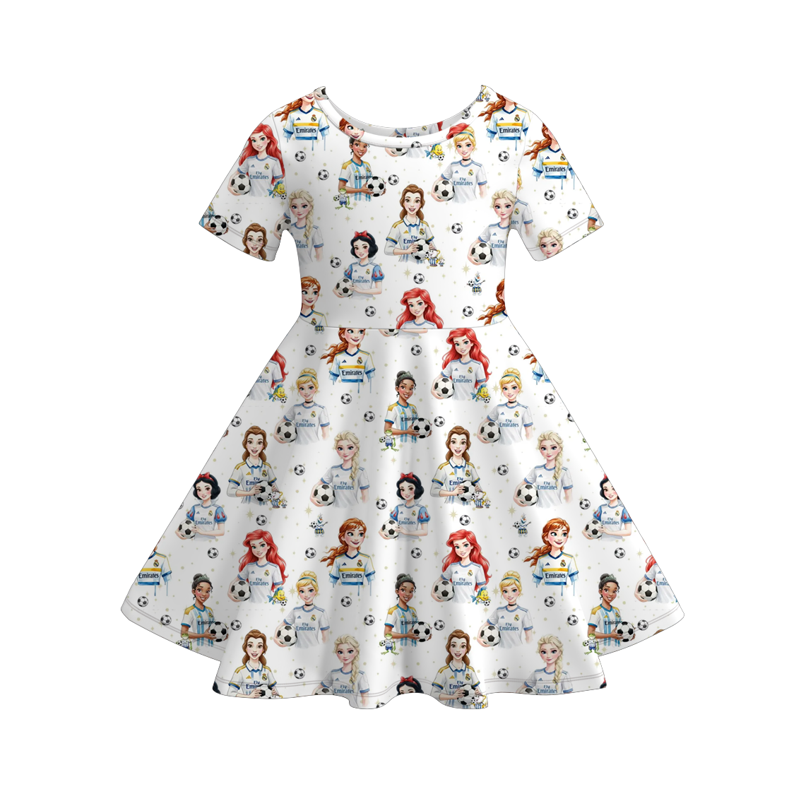 (Pre Order)Sisters Spring&Summer Football Princess Print Dress,Pants&Romper