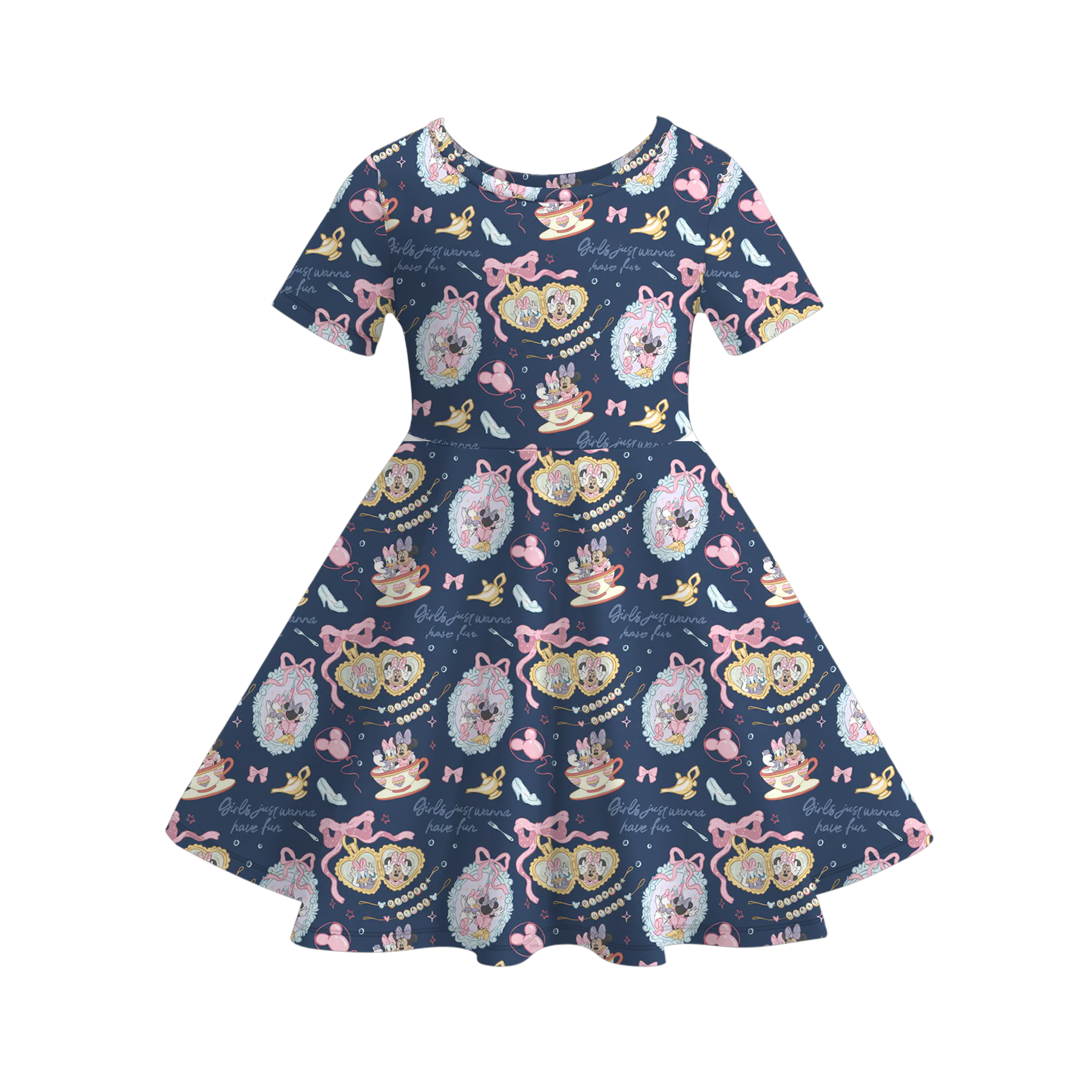 (Pre Order)Girls Spring&Summer Princess Print Dress&Pajamas