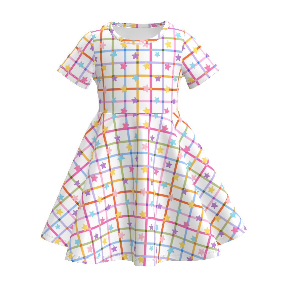 (Pre Order)Girls Spring&Summer Cartoon Print Dress