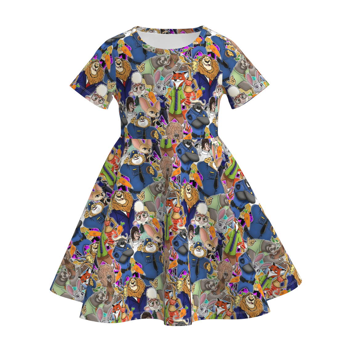 (Pre Order)Girls Spring&Summer Cartoon Print Dress