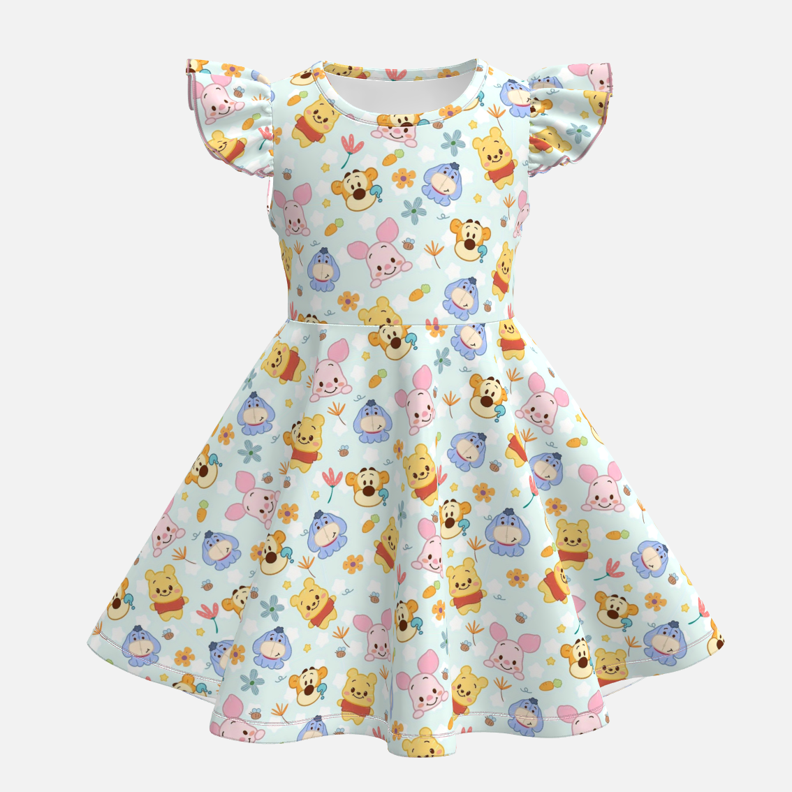 (Pre Order)Girls Spring&Summer Cartoon Print Dress