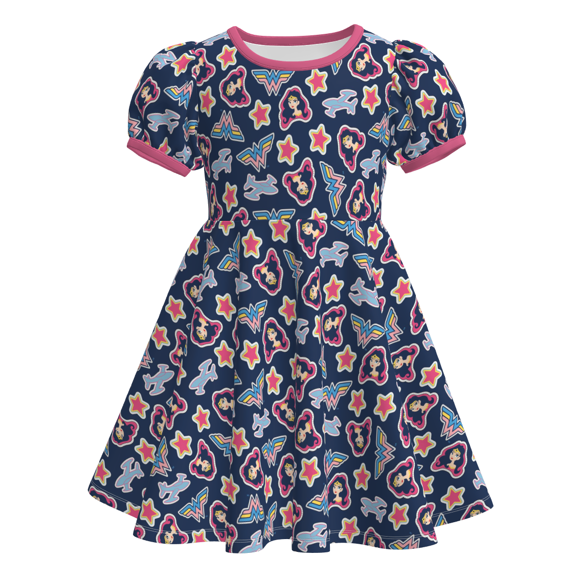 (Pre Order)Girls Spring&Summer Cartoon Print Dress