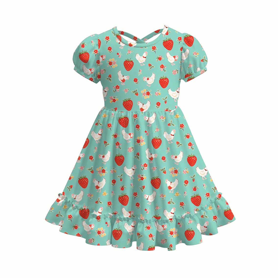 (Pre Order)Sisters Spring&Summer Strawberry Print Dress&Romper