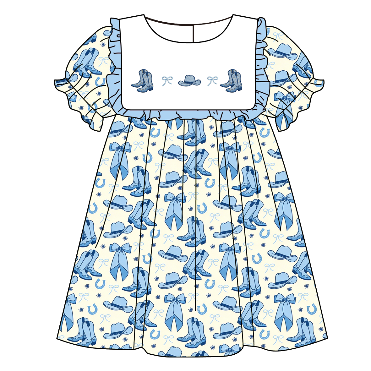 (Pre Order)Sisters Spring&Summer Boots Embroidery Dress&Romper