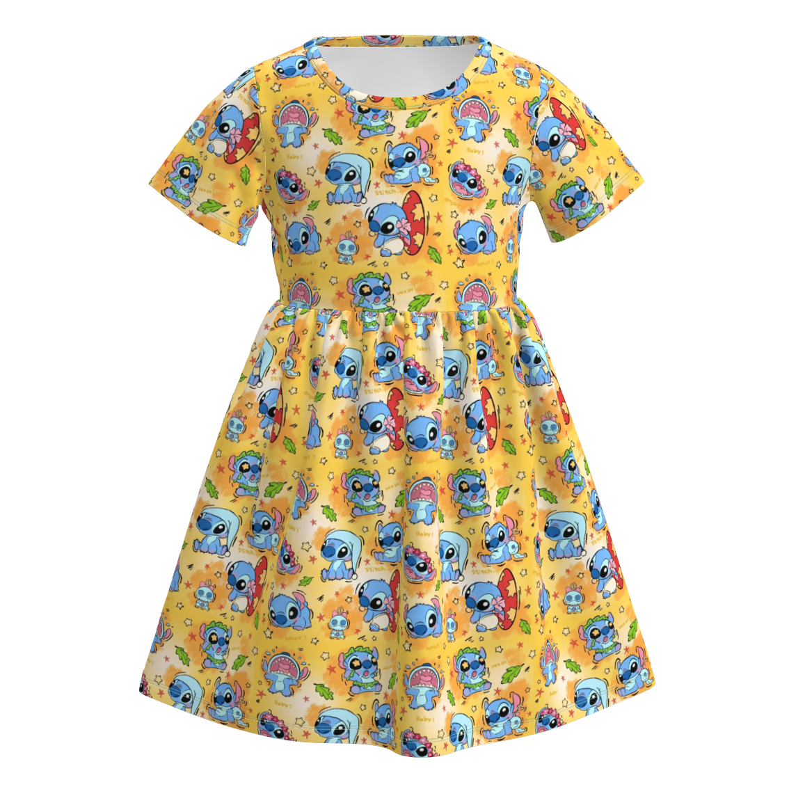 (Pre Order)Girls Spring&Summer Cartoon Print Dress