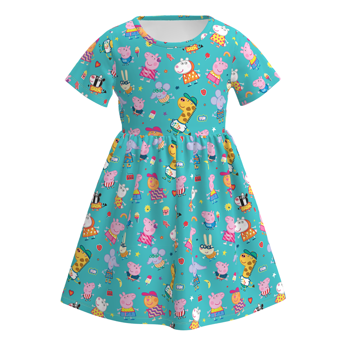 (Pre Order)Girls Spring&Summer Cartoon Print Dress