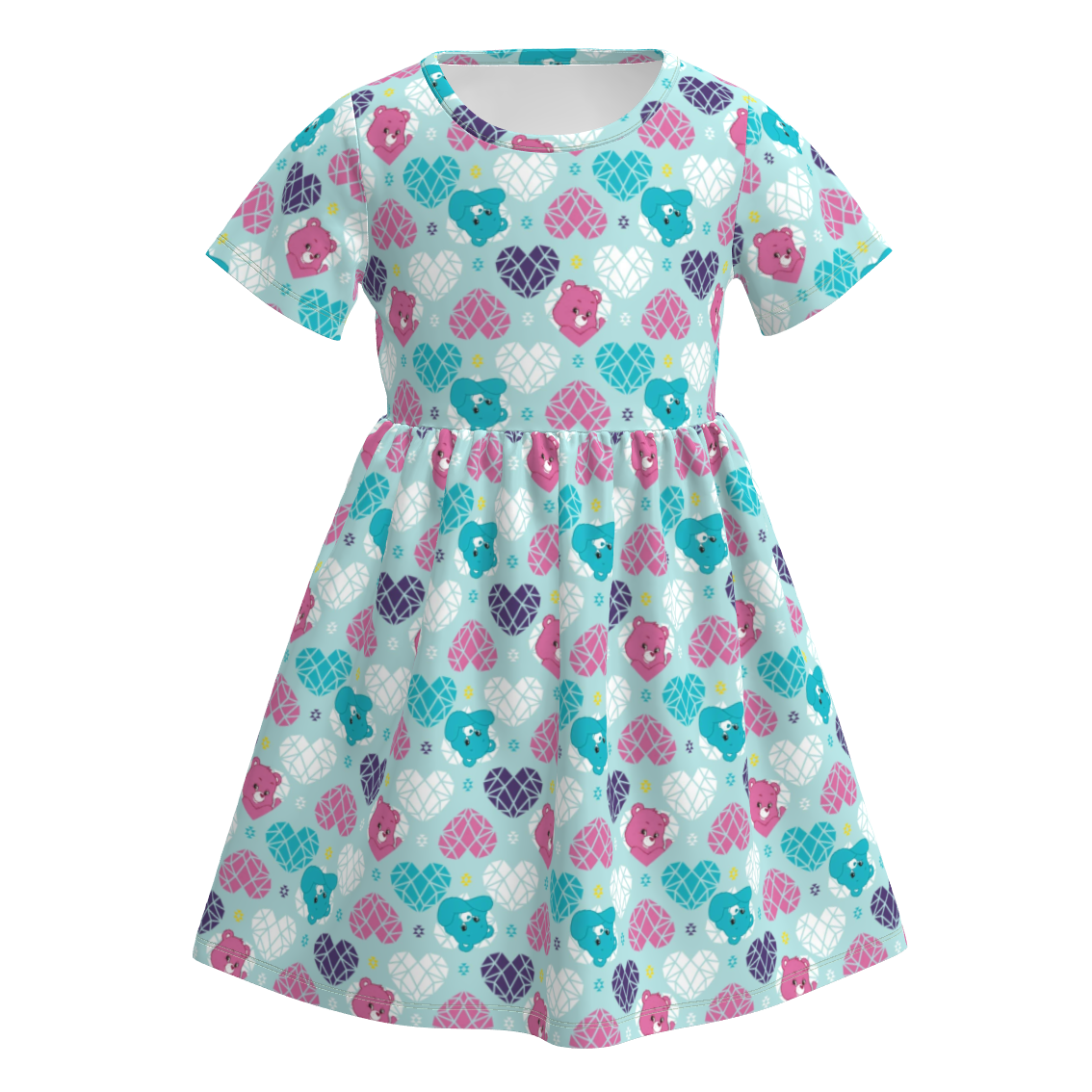 (Pre Order)Girls Spring&Summer Cartoon Print Dress