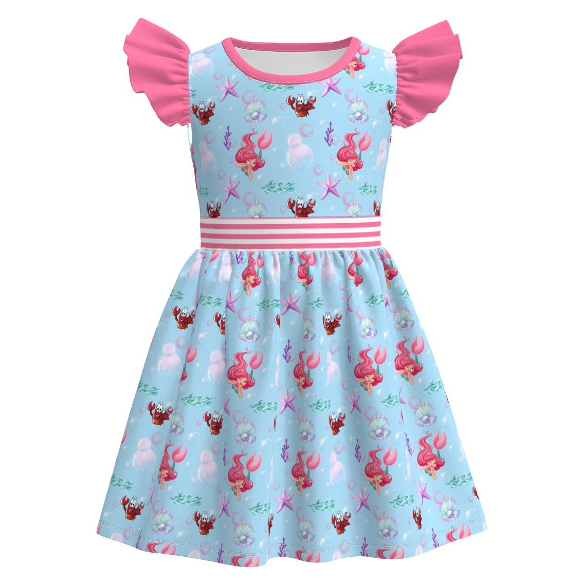 (Pre Order)Girls Spring&Summer Cartoon Print Dress