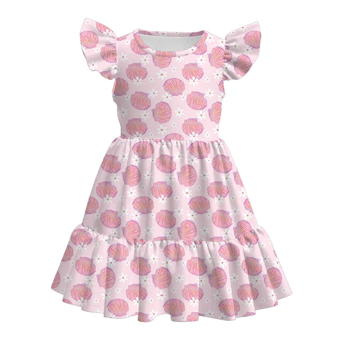 (Pre Order)Sisters Spring&Summer Seashell Print Dress,Set&Romper