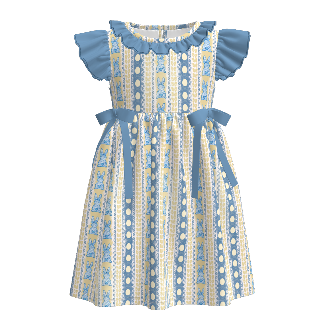 (Pre Order)Family Easter Egg,Bunny Print Dress,Set&Romper