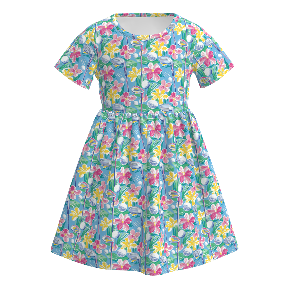 (Pre Order)Girls Spring&Summer Sports Print Dress
