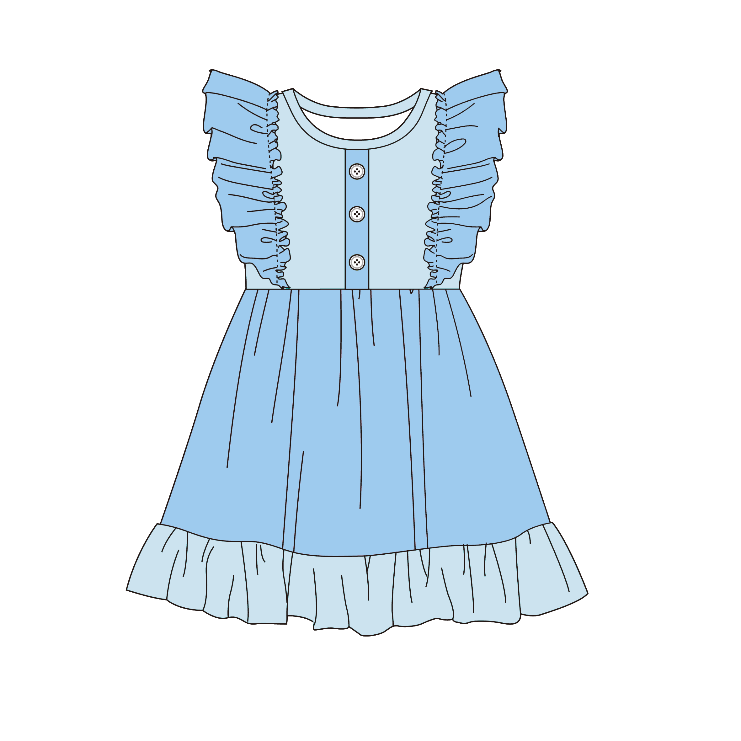 (Pre Order)Girls Spring&Summer Princess Print Dress