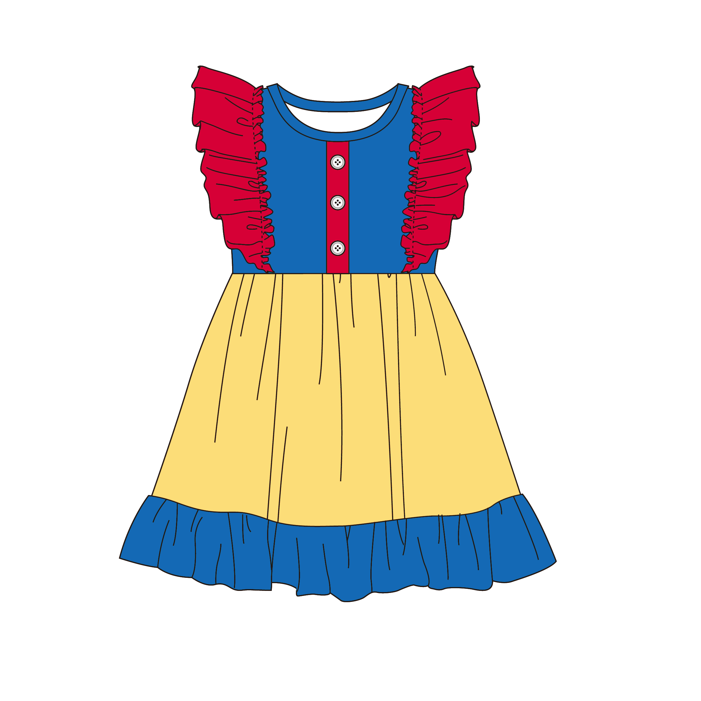 (Pre Order)Girls Spring&Summer Princess Print Dress