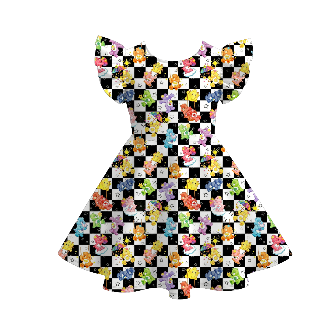 (Pre Order)Girls Spring&Summer Cartoon Print Dress&Outfit Set