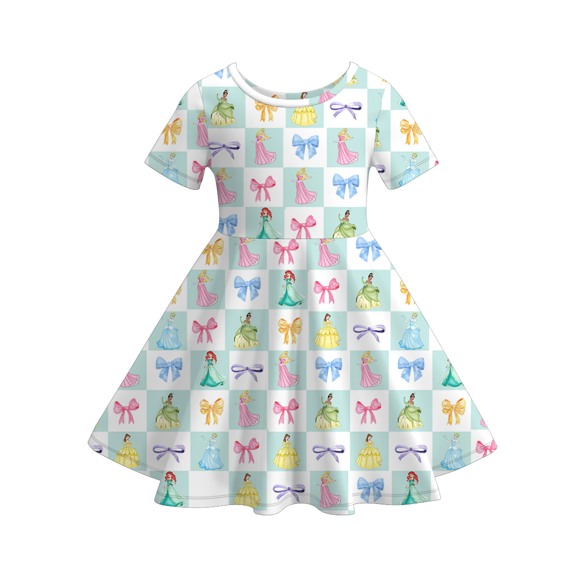 (Pre Order)Girls Spring&Summer Princess Print Dress&Set