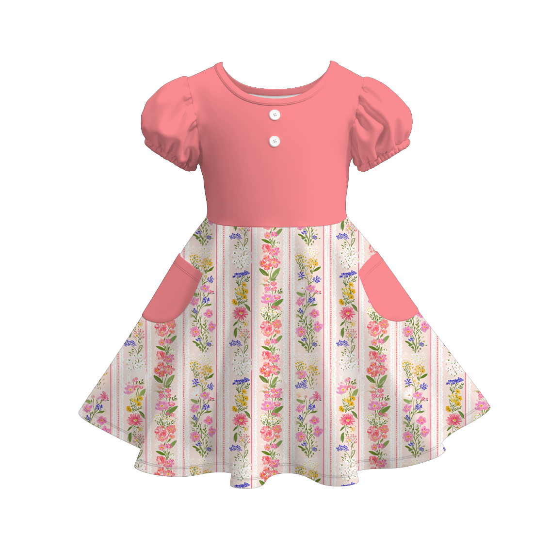 (Pre Order)Family Spring&Summer Floral Print Dress,Set&Romper